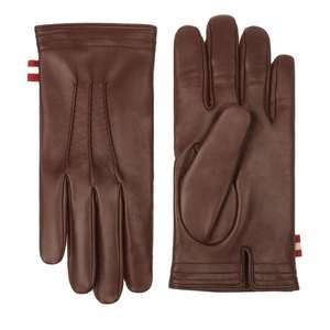 2025 nouveaux gants en cuir pour hommes de mode avec doublure en laine gants à écran tactile pour l'hiver voyage en plein air Style uni - Product Image 4