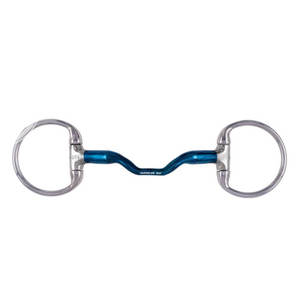 Bombers Mors de cheval en acier inoxydable Happy Tongue Eggbutt Snaffle, conception ergonomique portée pour un soulagement maximal de la langue, contact stable - Product Image 3