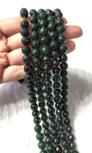 Cuentas de Jade Verde Natural de Grado AAA Premium, Facetadas, de 14 Pulgadas de Largo, de Maharashtra, India, que Favorecen la Emocionalidad - Product Image 3