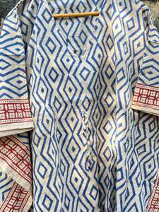 Mini vestido caftán floral bohemio hecho a mano de algodón 100% para mujer, albornoz informal, cintura Natural, antiestático, regalos de boda para mamá - Product Image 4