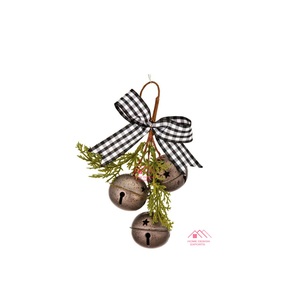 Decoración única de árbol de Navidad de metal pintado a mano campanas de metal y adornos de cascabel a bajo precio - Product Image 2