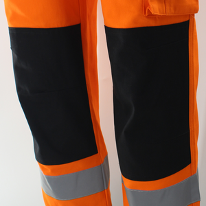 Hombres Naranja 100% Nylon ANSI Clase 2 Reflectante LED Flash Pantalones DE SEGURIDAD Carga Pantalones DE TRABAJO Logotipo personalizado para minería de construcción - Product Image 6