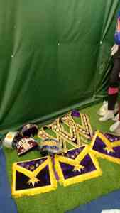 Maçonnic Regalia OES Worthy Patron/Matron Tablier en velours avec col perlé - Product Image 4