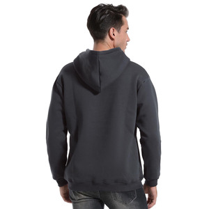 Pull-over à capuche surdimensionné pour hommes avec logo brodé personnalisé Sweat-shirt à capuche en coton mélangé de haute qualité Basics Streetwear Puff Printing Logo Fleece - Product Image 6