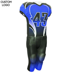 Uniforme de Fútbol Americano Unisex 100% Poliéster, Transpirable, de Secado Rápido, Tejido Elástico Sublimado, Ropa de Equipo de Manga Corta - Product Image 1