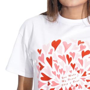 T-shirts à manches courtes pour femmes en coton 100% de qualité supérieure, imprimés sur mesure, amples, doux, unis, en jersey d'été - Product Image 4