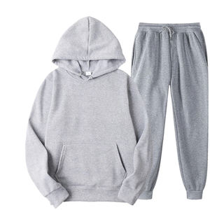 Premium Cotton Unisex Tracksuit With Tapered Joggers And Pullover Sweatshirt Soft <b>Stretchy</b> Fabric Perfect For Street Wear - Product Image 1