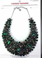 Collier ras du cou ethnique antique plaqué or avec paillettes et perles, perles LAVA colorées, pour femme, style africain, pour anniversaire