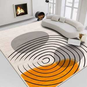 Tapis moderne en laine fait main, à poils coupés, à motifs abstraits, pour salon, chambre d'enfant, couloir et salle à manger, ou n'importe quel endroit - Product Image 1