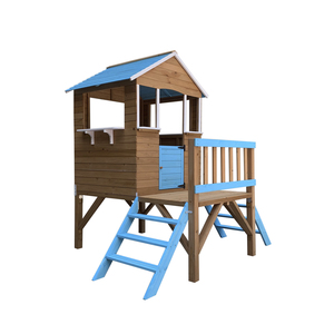 Casa Infantil de 2 Pisos ROBINCOOL MELODY BLUE 198x170x197CM KNH1003 Estructura de Juego al Aire Libre para Niños - Product Image 1