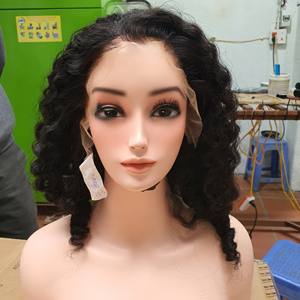 Peluca frontal de pelo crudo vietnamita Color natural rizado con precio al por mayor - Product Image 2