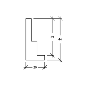 Moldurarte Modern Wooden <b>Frame</b> <b>Moulding</b> Canvas Profile Floater <b>Moulding</b> Pine Wood - Product Image 6