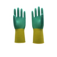 Gants en latex bicolores enchanteurs pour usage domestique, chirurgical et applicateur de teinture capillaire réutilisable