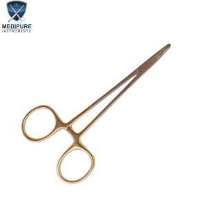 Porte-aiguilles TC en or, best-seller, 4,5 pouces, mâchoires en carbure de tungstène, acier inoxydable, instrument chirurgical, prise en main précise, durable - Product Image 3