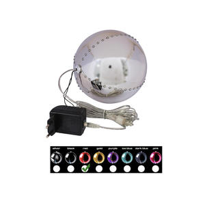 EUROPALMS ไฟคริสต์มาส LED ทรงลูกบอลหิมะ 15 ซม. สีแดง - Product Image 1