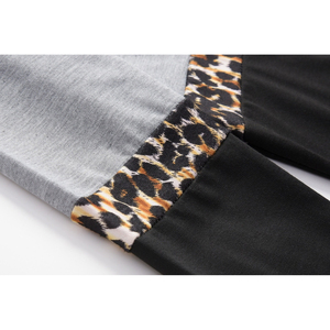 Letra de leopardo Rosa nuevo diseño sudaderas con capucha mujeres Casual sudor niñas europeo Tops alta calidad pulóver con capucha - Product Image 4
