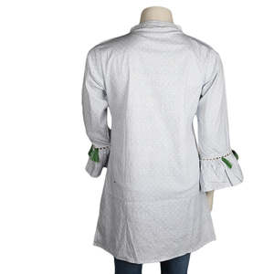 Women's Printed Top - Light Grey - Product Image 2