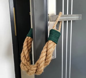 Jute Twisted <b>Rope</b> Door Stop <b>Thick</b> <b>Rope</b> - Braided Chunky Jute <b>Rope</b> - Nautical Decor Green - Product Image 2
