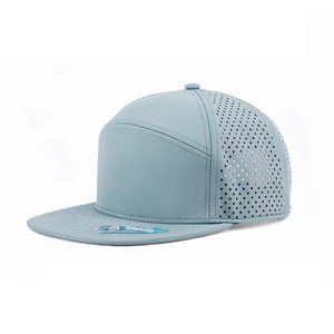 Gorras Snapback no estructuradas con espalda de malla, ajuste ajustable transpirable, tela de algodón cómoda para gorras Snapback informales para exteriores - Product Image 1