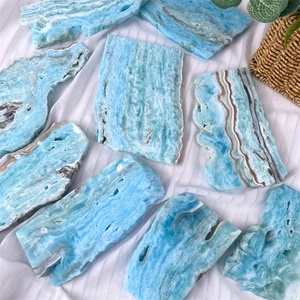 Venta al por Mayor de Rodajas de Hemimorfita Azul Natural, Especímenes Minerales Druzy, Cristales para Decoración - Product Image 5