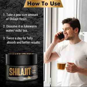 Extrait de Shilajit de qualité alimentaire supérieure avec acide fulvique, formule bien-être à absorption rapide en bouteille - Product Image 3