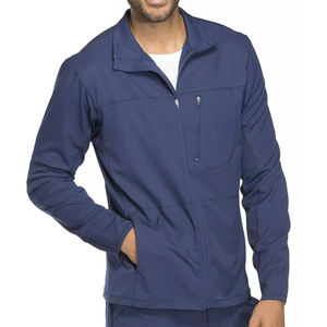 เสื้อแจ็กเก็ตสครับผ้ายืดสำหรับผู้ชายชุดพยาบาลชุดเครื่องแบบโรงพยาบาลแบบรูดซิปด้านหน้าดีไซน์ยอดนิยม - Product Image 1