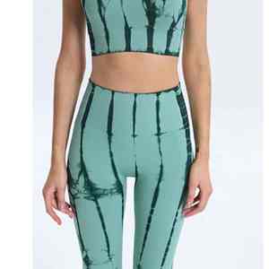 100% Cotton <b>Women's</b> <b>Leggings</b> New Design Printed Tights with Logo Waist Yoga Gym Fitness Pants with Sports Pockets for Workout - Product Image 4