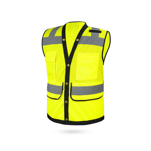 Gilet de sécurité haute visibilité à poches, classe 2, gilet de sécurité réfléchissant à haute visibilité pour hommes et femmes, gilet de travail pour la construction - Product Image 3
