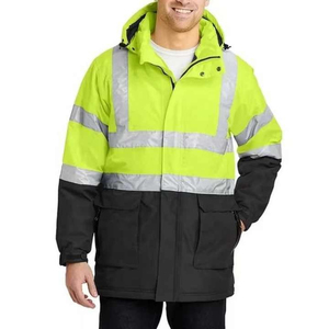 Veste de sécurité réfléchissante à manches longues personnalisable pour hommes, professionnelle, coquille souple extérieure haute visibilité personnalisée OEM - Product Image 1