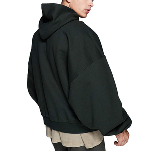 Sweatshirts à capuche pour hommes grande taille, sans cordon, hiver, haute qualité, polaire 500 g/m², streetwear, coupe régulière, séchage rapide - Product Image 2