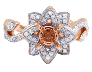 Anillo de aniversario de plata esterlina S925 chapado en oro rosa con diamante de moissanita de corte redondo, diseño de lujo único para mujer - Product Image 2