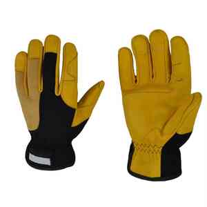 Gants de mécanicien en cuir de vachette grainé de qualité supérieure, matière douce, gants de conducteur, fonctions anti-coupure et anti-impact - Product Image 3