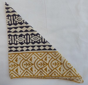 Bohemian Brown Handmade Cotton Bandana <b>Scarf</b> Hand Block Print Cotton <b>Head</b> <b>Scarf</b> - Product Image 2