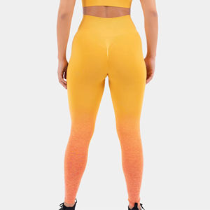 Leggings d'entraînement taille haute pour femmes pantalons d'entraînement de Yoga de Compression Fit avec tissu extensible respirant doux pour le Fitness - Product Image 2