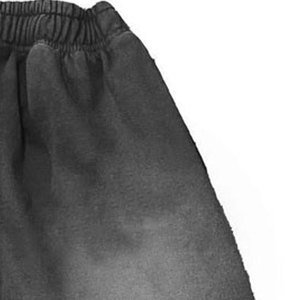 OEM Polyester/Cotton Breathable Acid Wash <b>Bleach</b> Wash High Waist Sweatpants for Men Custom Printed Elastic Waist Closure Flat - Product Image 5