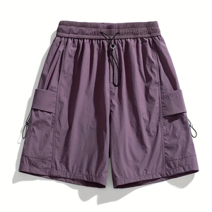 Shorts cargo pour homme, légers, respirants, à séchage rapide, en polyester/coton, coupe ample, décontractés pour l'été, plusieurs poches utilitaires, ajustables - Product Image 6