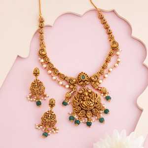 Vintage Short Flower-Shaped Zinc Alloy Wedding <b>Necklace</b> with Emerald-Cut Synthetic Stones 190709 - Product Image 2