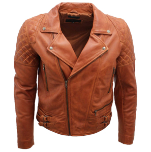 Chaqueta de cuero elegante de moto para hombre Color personalizado 100% cuero genuino personalizado Slim Fit chaquetas de cuero OEM con servicio - Product Image 1