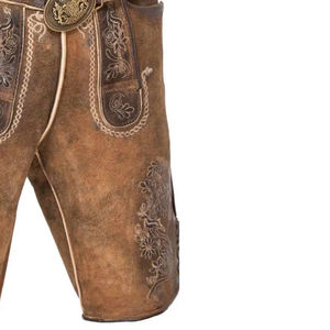 Short Lederhosen bavarois personnalisé pour hommes tenue traditionnelle allemande Oktoberfest 100% coton solide brodé Technique privé - Product Image 4