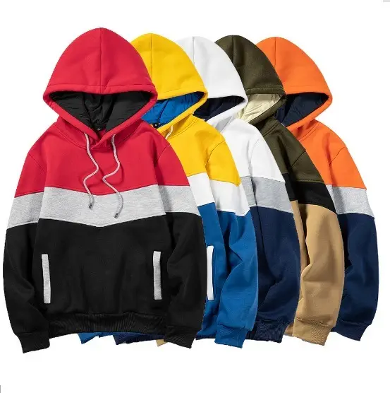 Hoodies Men Solid Color Pullover Fleece Fashion Winter Casual Hoodies For Male