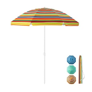 Parapluie automatique pliable compact et portable en PVC avec 8 baleines, style minimaliste, commande manuelle - Product Image 2