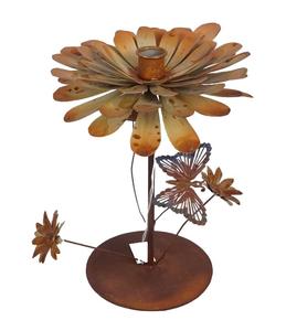 Candelabro de Metal con diseño de flores de Navidad para decoración del hogar - Product Image 5