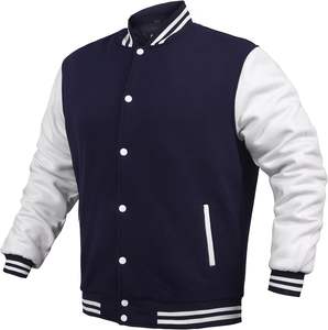 "Venta al por mayor de chaqueta de béisbol unisex con logotipo personalizado Casual Varsity con Letterman Chenille bordado estilo camisa de las mujeres de los hombres" - Product Image 4