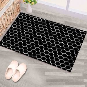 Tapis à motif nid d'abeille, tapis à motif géométrique, tapis imprimé, tapis à poils doux - Product Image 5