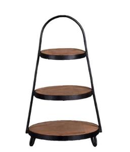 Nouveau support de gâteau en bois et métal à 2 niveaux décoration de table de mariage pour la maison hôtels et restaurants avec taille et logo personnalisés - Product Image 4