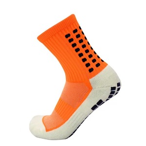 2025 Custom Logo Men's Football Training Game Sports Socks with Non-Slip Rubber Block Midtube Customizable Football Socks - Product Image 1