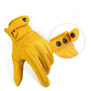 Guantes de moto Premium Classic Motor Cycle Bike Vintage cuero transpirable pantalla táctil Motocross guantes de carreras de motos - Product Image 5