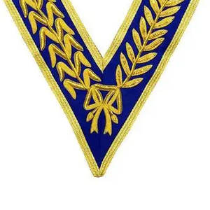 Top vente bleu Lodge collier ensemble bleu Machine broderie maçonnique artisanat colliers de haute qualité - Product Image 2