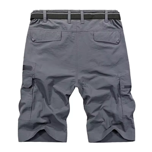 Pantalones cortos de verano informales para hombre, suministro de fábrica OEM, cintura elástica de algodón transpirable, cordón de etiqueta privada, estilo callejero, cargo - Product Image 2