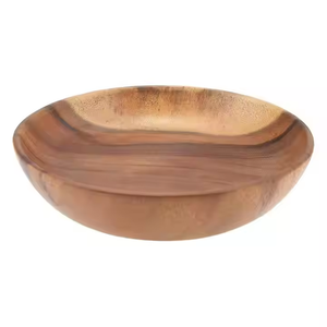 Tazón Redondo de Madera Personalizado para el Hogar, Cocina, Mesa de Comedor, para Servir Frutas, Verduras, Tazón de Sopa de Madera - Product Image 1